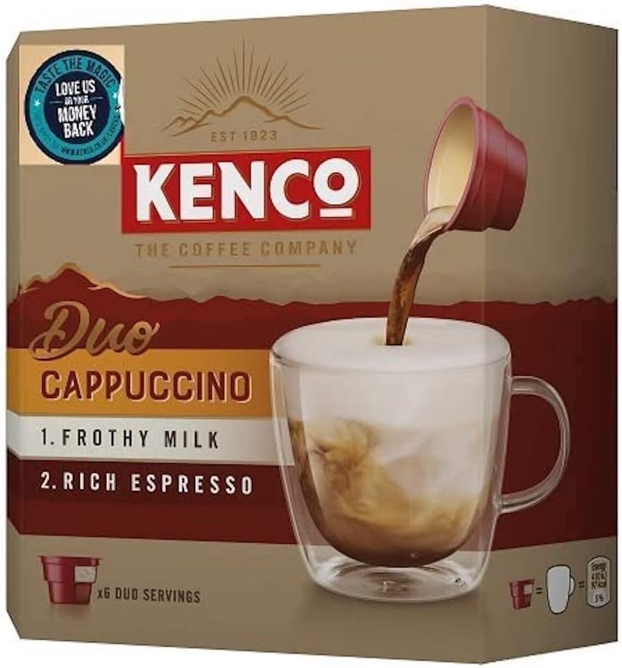Kenco Duo Cappuccino Instant Coffee (Pack of 4, Total 24 Sachets) Amazon.co.uk Grocery