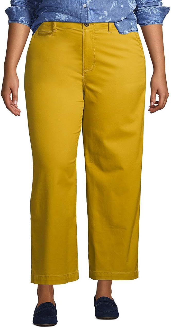 Mid Rise Wide Leg Ankle Pants Indigo 