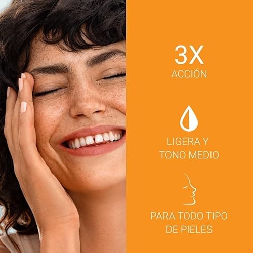 Eucerin Sun Photoaging Control FPS 50+ con color tono medio (50 ml), crema facial solar 50+ con filtros UVA/UVB, protección solar facial antiarrugas, crema de sol con color para todo tipo de piel - imagen 3