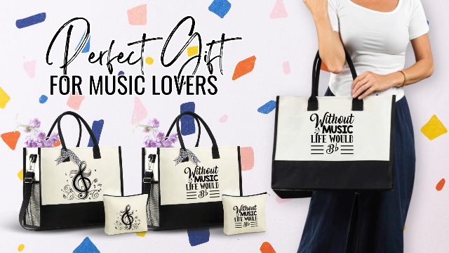Bolso Tote de Lona para Mujeres Músicas InnoBeta miniatura 7