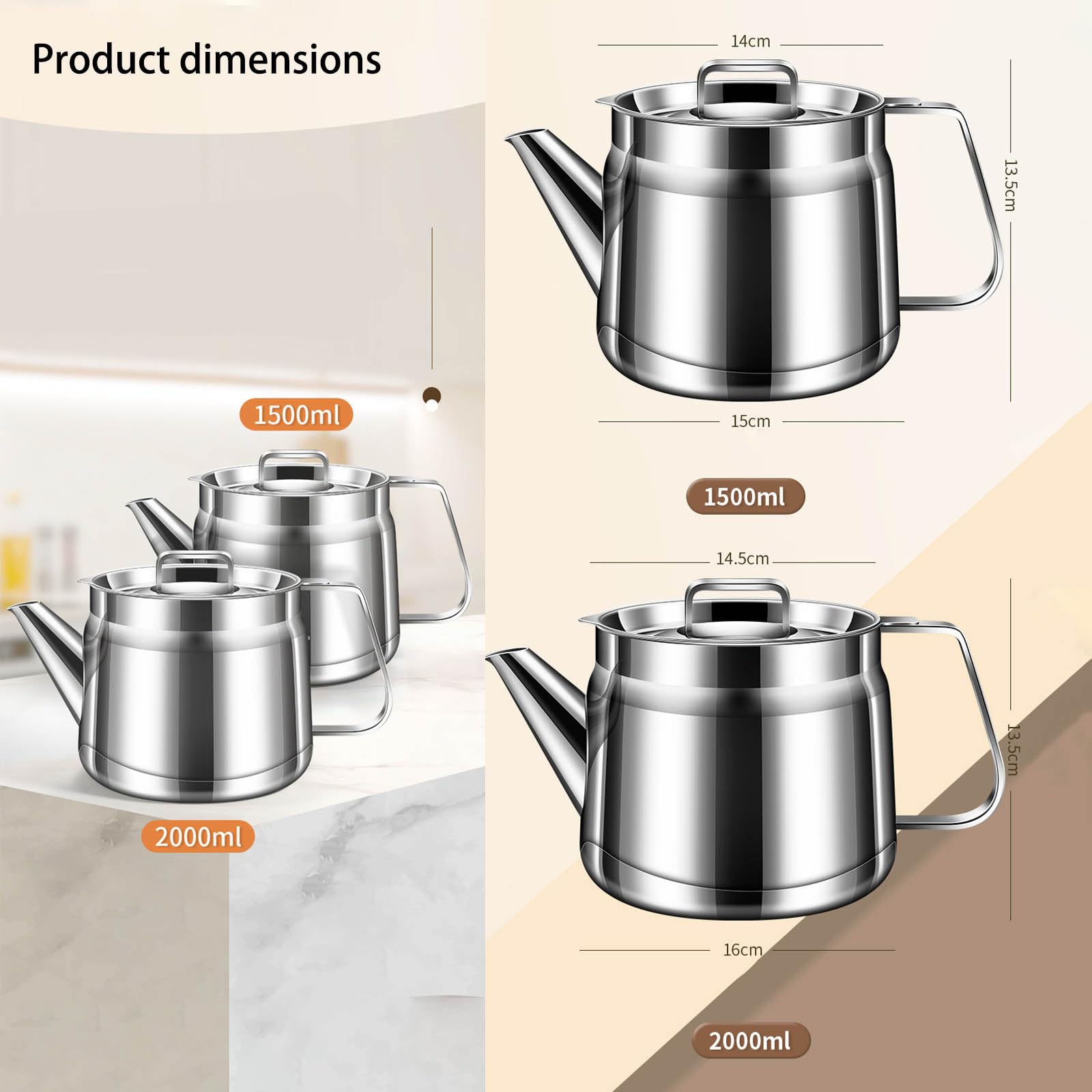 Contenitore per olio da 1,5 l, con manico ergonomico, sostanza non attiva, per friggere in modo sicuro filtraggio e riutilizzare 5000 contenitori da cucina con filtro