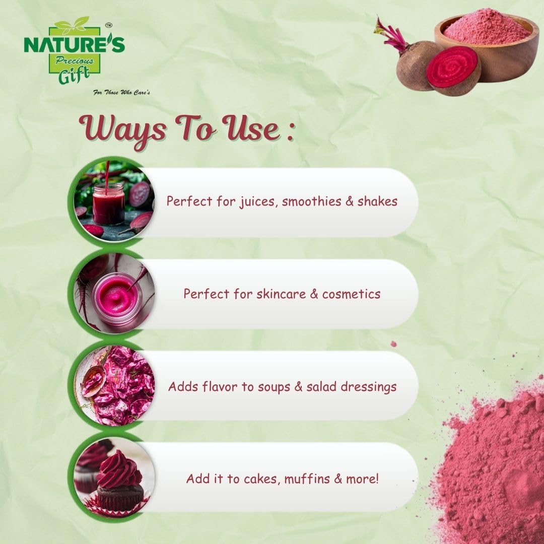 NATURE`S GIFT - FOR THOSE WHO CARE`S BEETROOT POWDER (100 gram) - Image 4 thumbnail