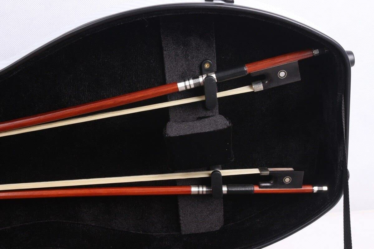Geigenkoffer 4/4 volle Größe Composite Kohlefaser Hartschalenkoffer Starker Griff Rückengurte Weiche Polsterung (schwarz), CASE-21