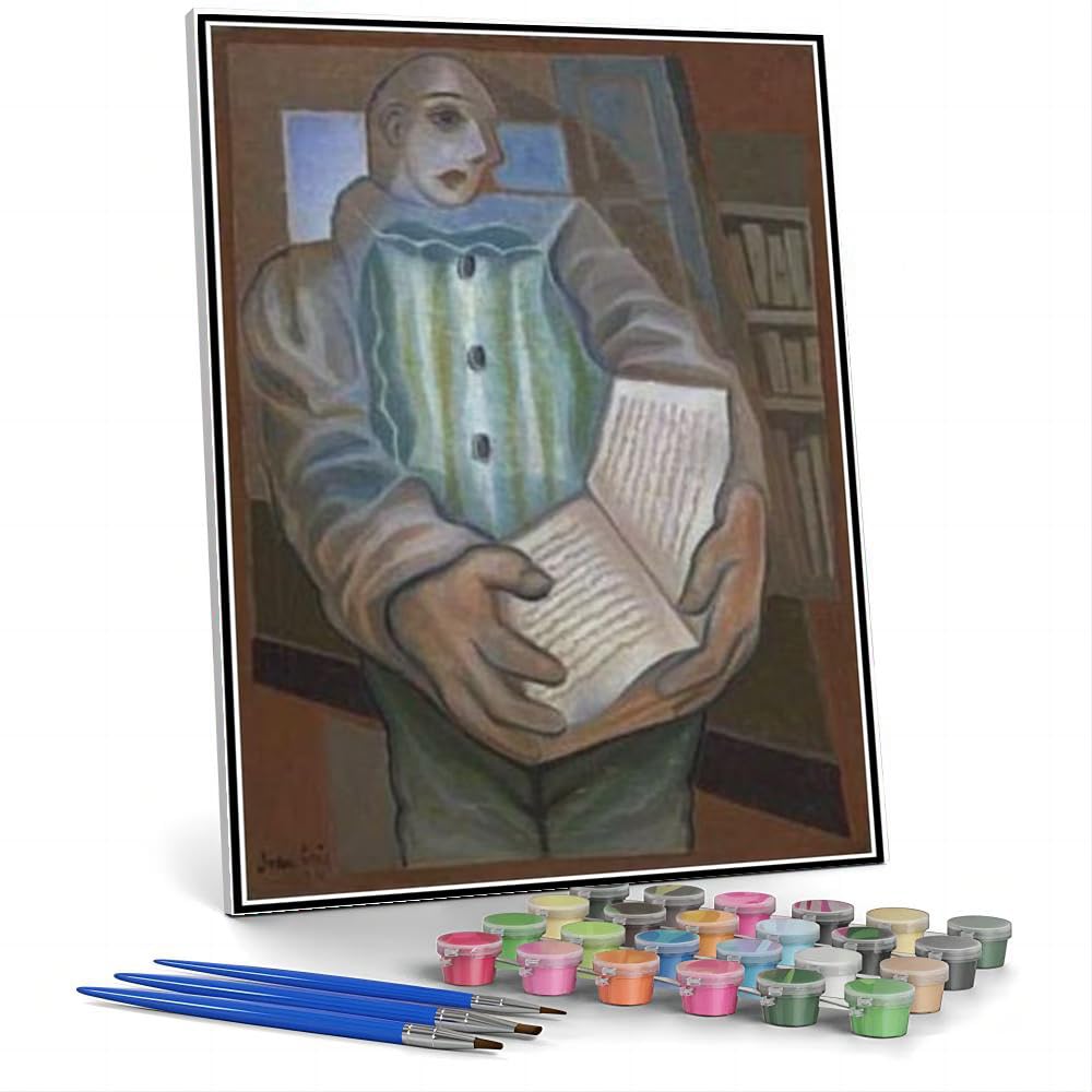 Amazon.co.jp: DIY 数字油絵 ピエロとフアン・グリスの本の絵