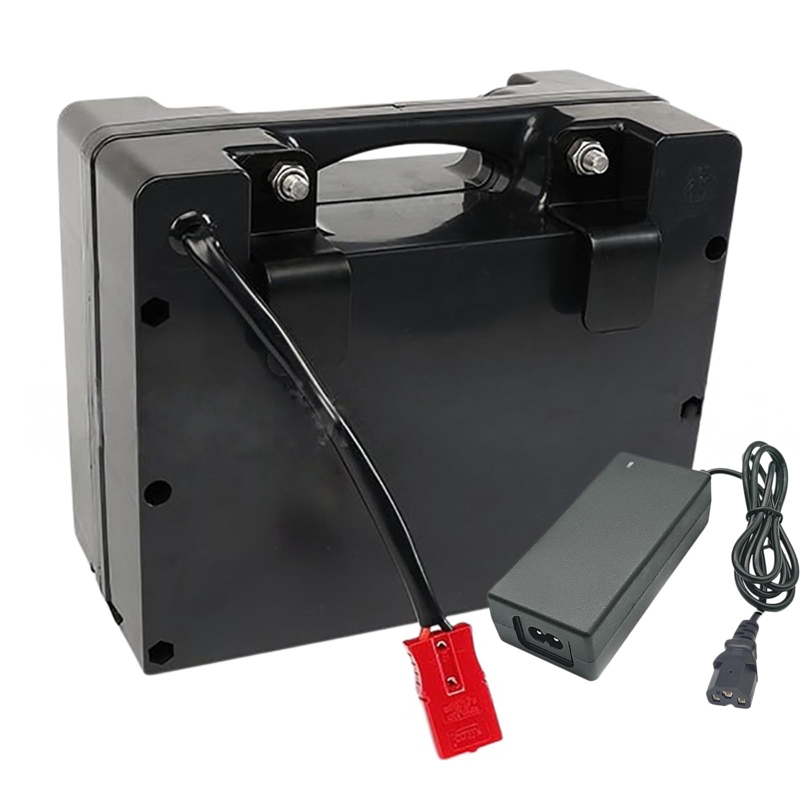 Batería para Silla De Ruedas Eléctrica, Batería De Iones De Litio Recargable Portátil De 24 V con Cargador, Colgante, Conector Anderson Rojo.