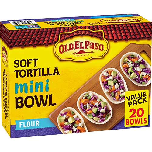 Old El Paso, Soft Taco Boats, Mini Flour Tortilla Bowls, 20 ct, 8.5 oz