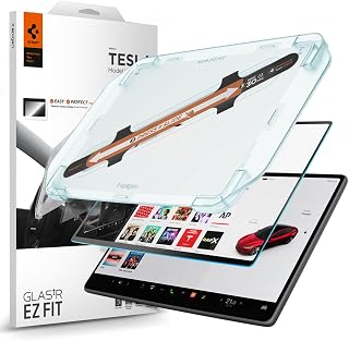Spigen GlasTR EZ FIT Matte Tempered Glass Screen Protector for Tesla Model 3 & Y 15.4" Touchscreen (2024-2026) - Anti-Glare, Anti-Fingerprint