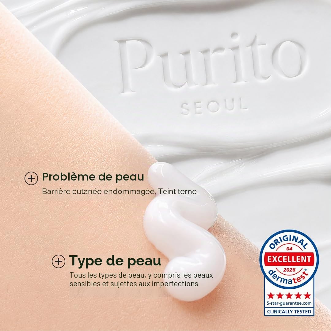 PURITO Mighty Bamboo Panthenol Cream, Post-Acne Moisturizer, Recovery & Glow Boost, Silicone-Free, Non-Comedogenic, Vegan, Korean Skincare 3.38 fl oz / 100ml