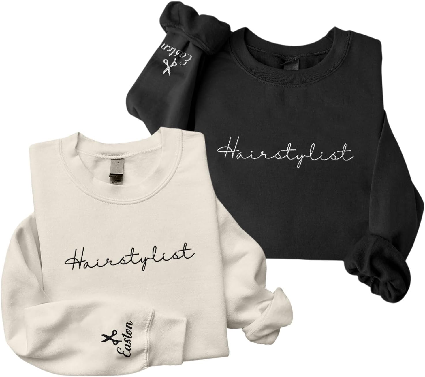 Personalized Embroidered Hair Stylist Sweatshirt, Hairdresser Salon Hoodie, Hair Stylist T -Shirt, Gifts For Barber