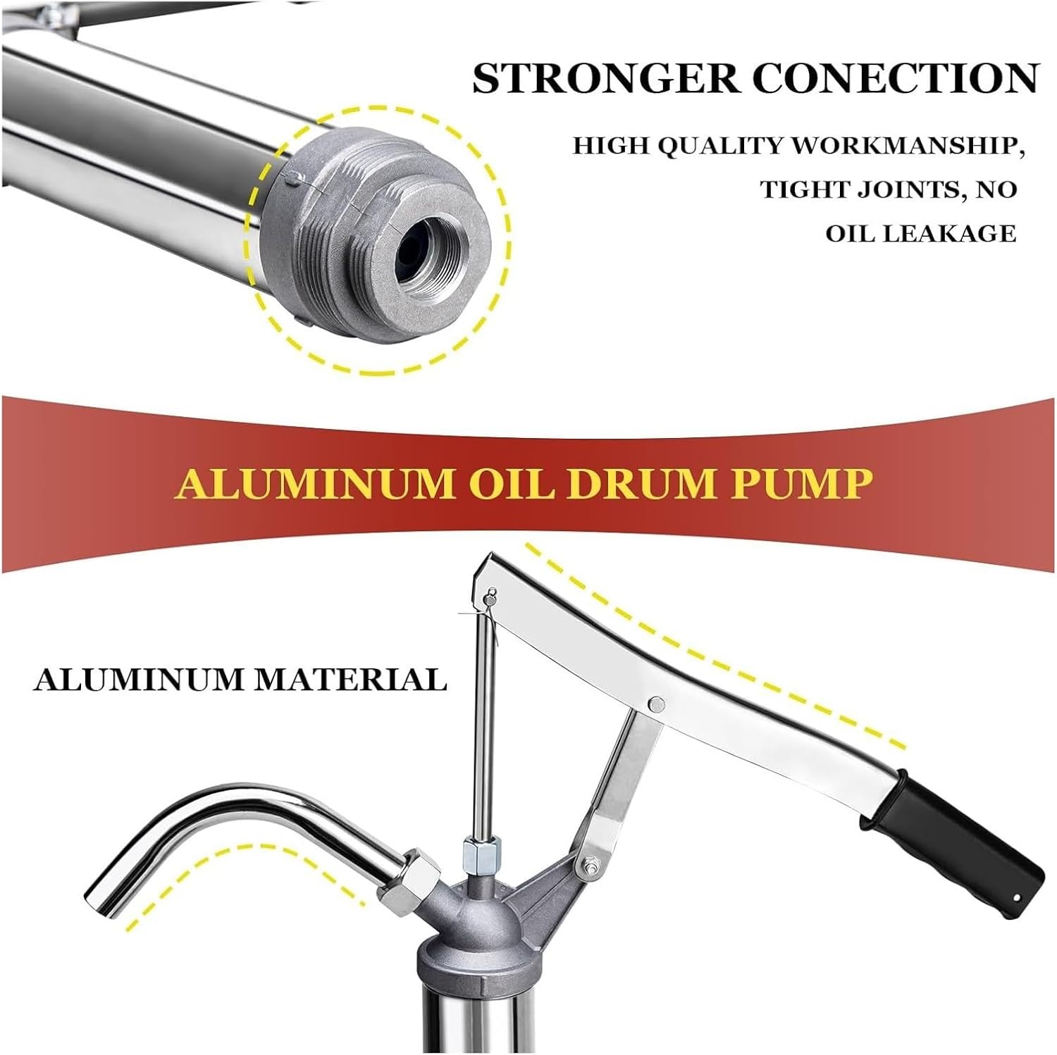 Drum Pump, Manual Drum Pump Lever Action Barrel Hand Operated For 55 Gallon Oil Water Transfer,Barrel Pump
