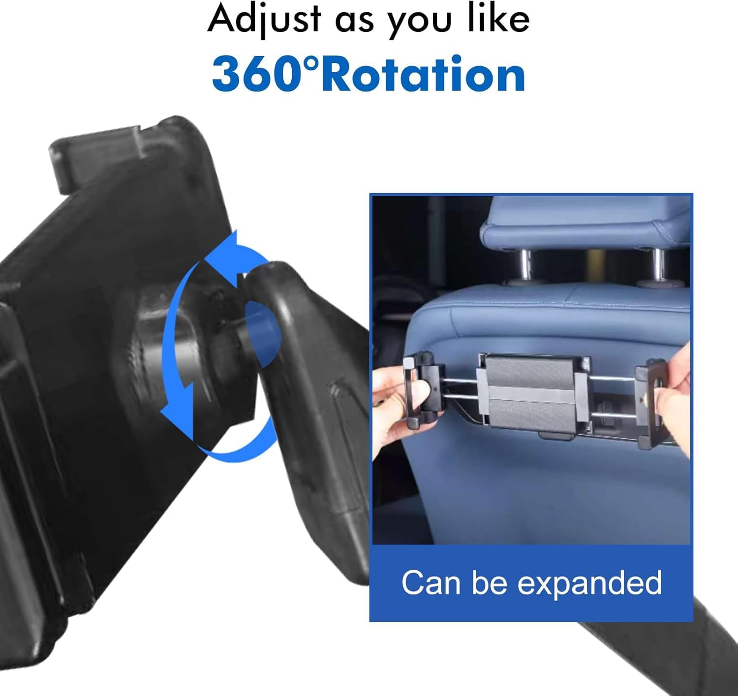 Car Headrest Tablet Holder for BMW X5 X6 G05 G06 G60 G45, Car Back Seat Mount, Gifts Road Trip Essentials for Kids, for 6-11" Device Like iPad Pro, Air, Mini, Galaxy Tab