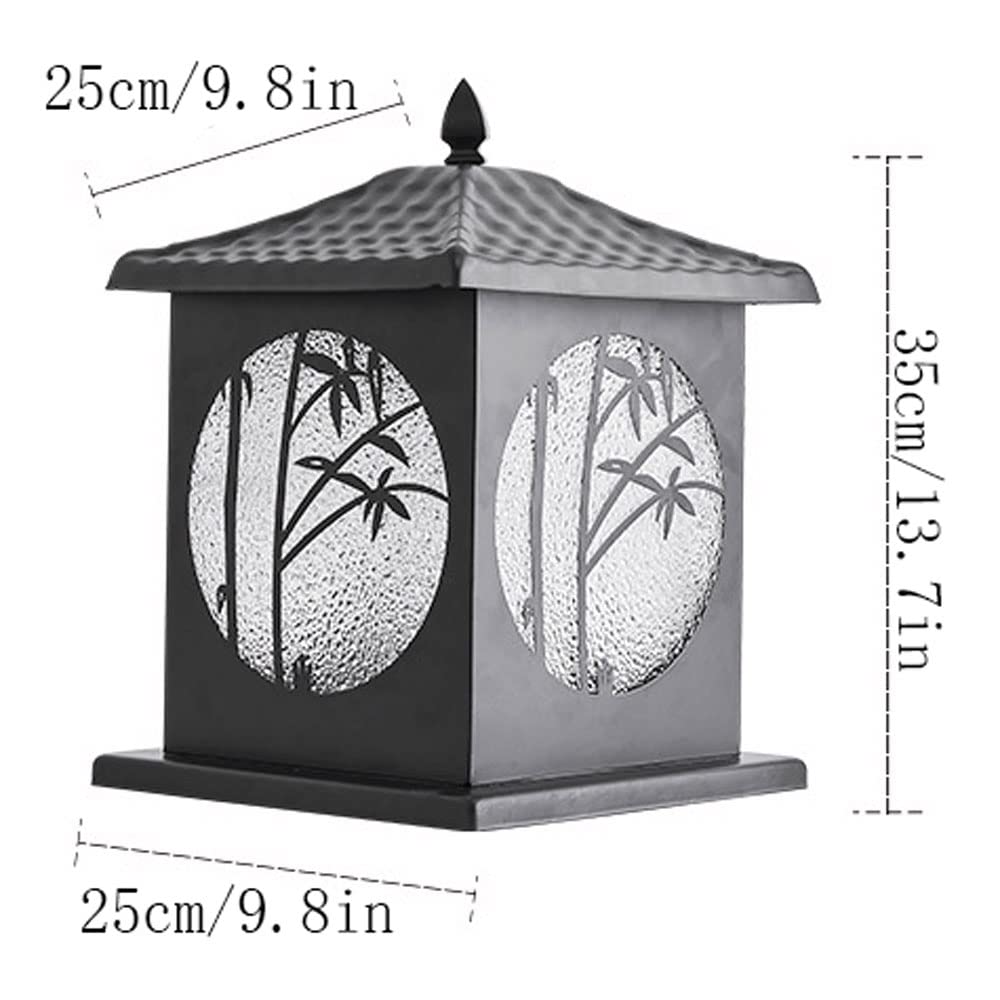 Giardino E27 Base Decorazione Stigma Lanterna, Patio Prato Esterno Impermeabile Lampade A Colonna Apparecchio, Giardino Cancello Colonna Paesaggio Illuminazione Luce, per Villa, Luci