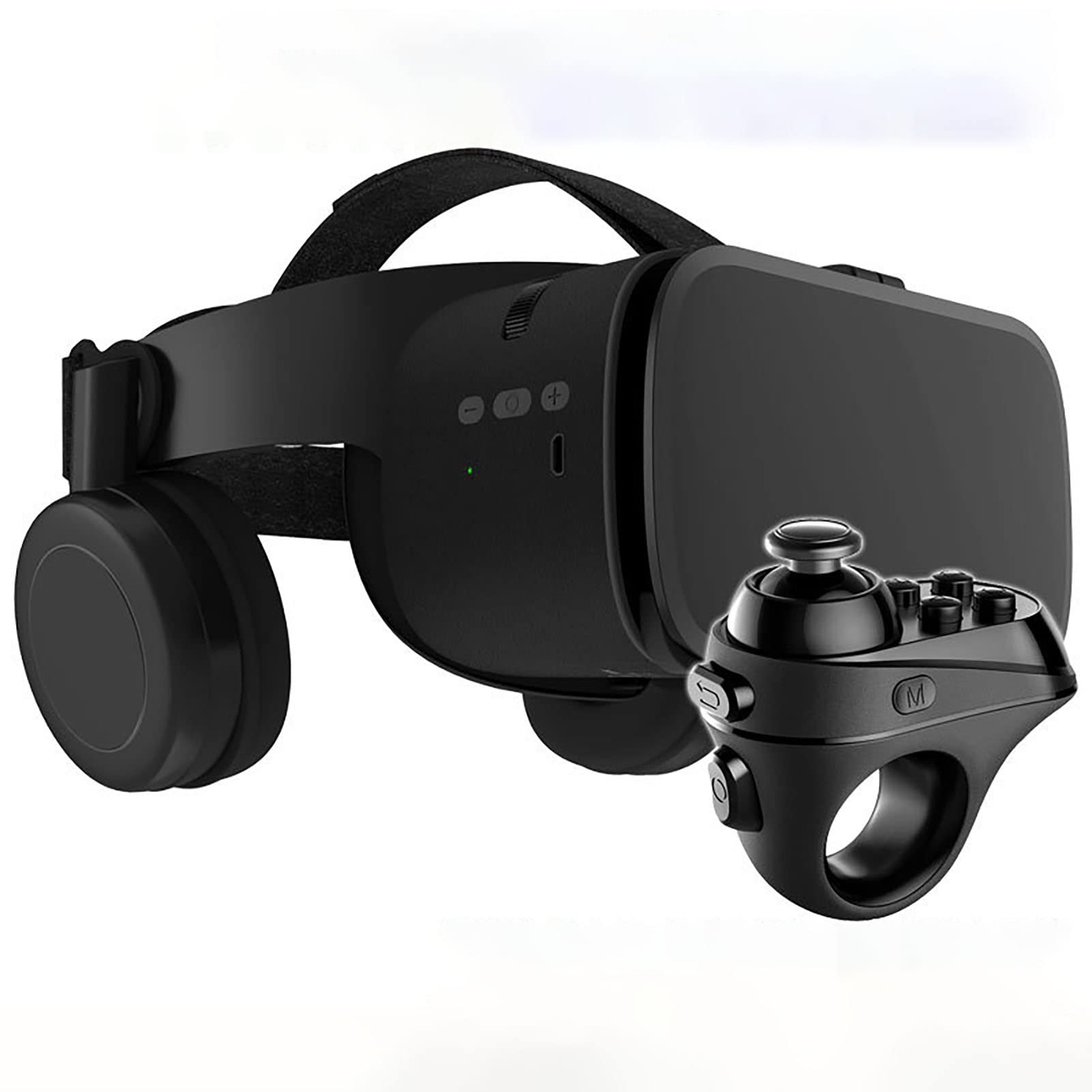 Okulary VR z pilotem zdalnego sterowania, okulary VR do filmów 3D gry wideo, VR Realidad Virtuales Game System VR zestaw słuchawkowy do iPhone'a Apple Android PC Phone (kolor: czarny, rozmiar: R1)