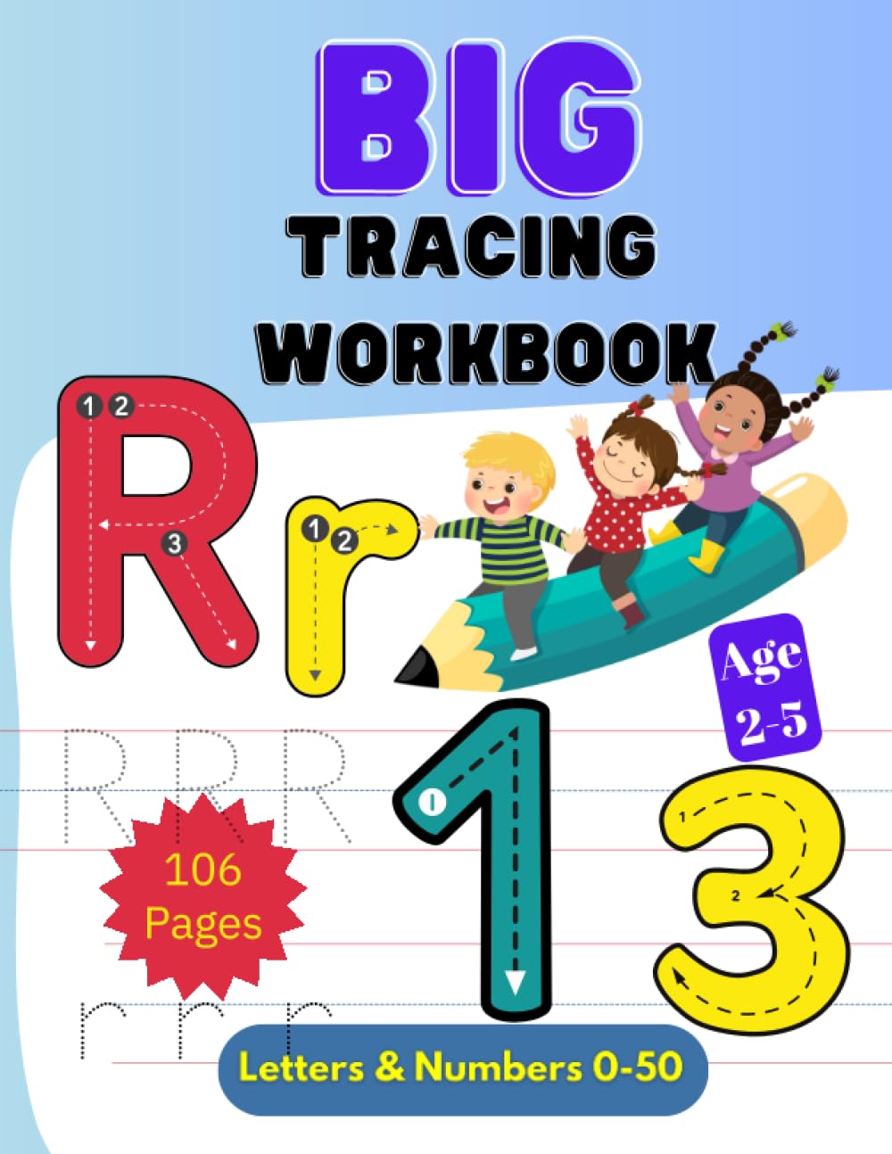 Tracing Letters And Numbers 0-50, Letters and Numbers Tracing Book for Kids Learn to Write Letters and Numbers Workbook for kindergarten, preschool ... workbook for kids: Preschool writing Workbook