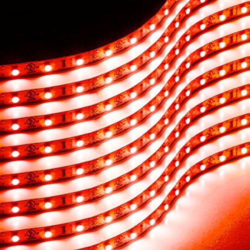 Zone Tech 30cm Flexible Waterproof Red Light Strips – 8-Pack LED Car Flexible Waterproof Red Light Strips