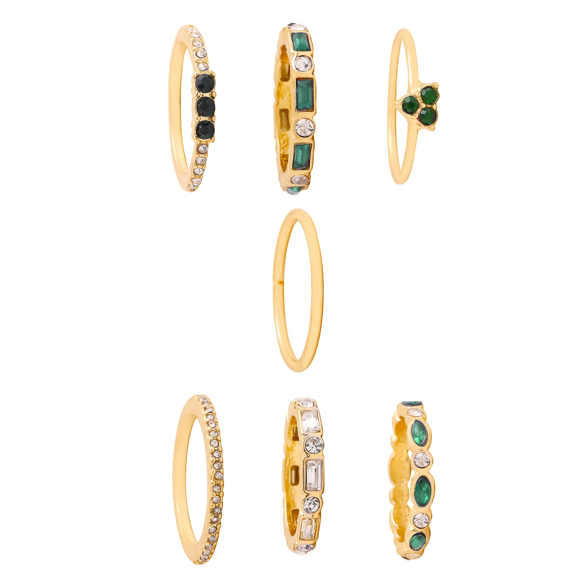 7 Pcs Knuckle Ring Set Plated Combo Birthday