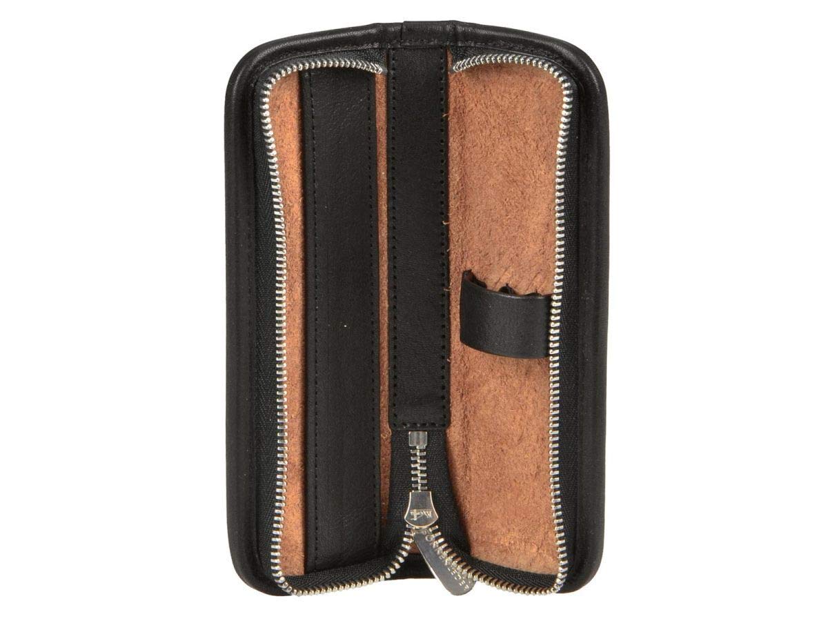 Sonnenleder Stifteetui für 3 Stifte Federtasche Leder GRASS Stiftetui schwarz