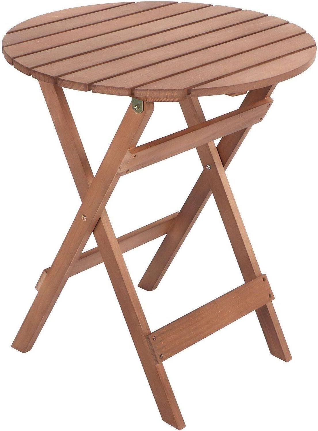 JHUSRound High Top Folding Table 24 in Wooden Folding Desk Folding Tables Foldable