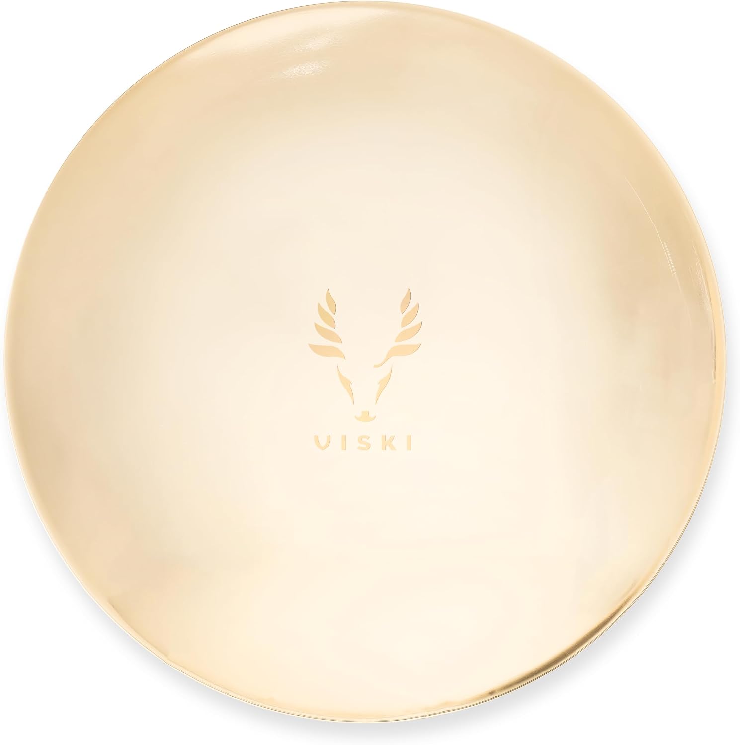 Viski Tray, Round Serving Tray, Stainless Steel with Gold Plating, 12.5 Inch Diameter, Perfume Tray, Gold, Set of 1