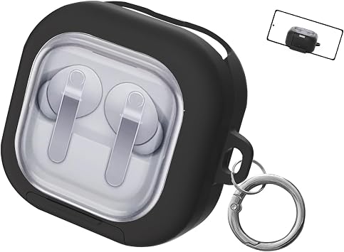 Transparents Earbud Case Silicone Protections Sleeve for Buds 4 / Buds4 with Lanyard Keychains Transparents Silicone Cover