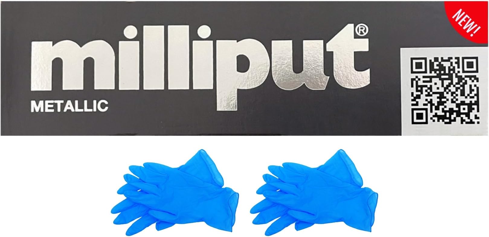 Milliput Epoxy Putty, Metallic - 2 Part Epoxy Putty Sculpting Clay for Modeling, Repairs, and DIY Projects - 113.4g Pack, Complete with Gloves