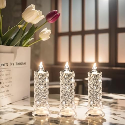 Miniatura 3 de Velas LED sin llama, 6 velas románticas que funcionan con pilas, velas LED para el día de San Valentín, decoración romántica de aniversario y boda