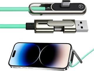 Invisible Holder Charger 240W Foldable Fast Charging Sideways Cord | 2 In 1 Invisible Holder Charger Cable Stand for Outdoor Travel Hiking Smartphones Tablets Electronics Office
