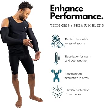 CompressionZ Men's Compression Shirt - Athletic Base Layer for Workouts Running Dry Fit Athletic Training