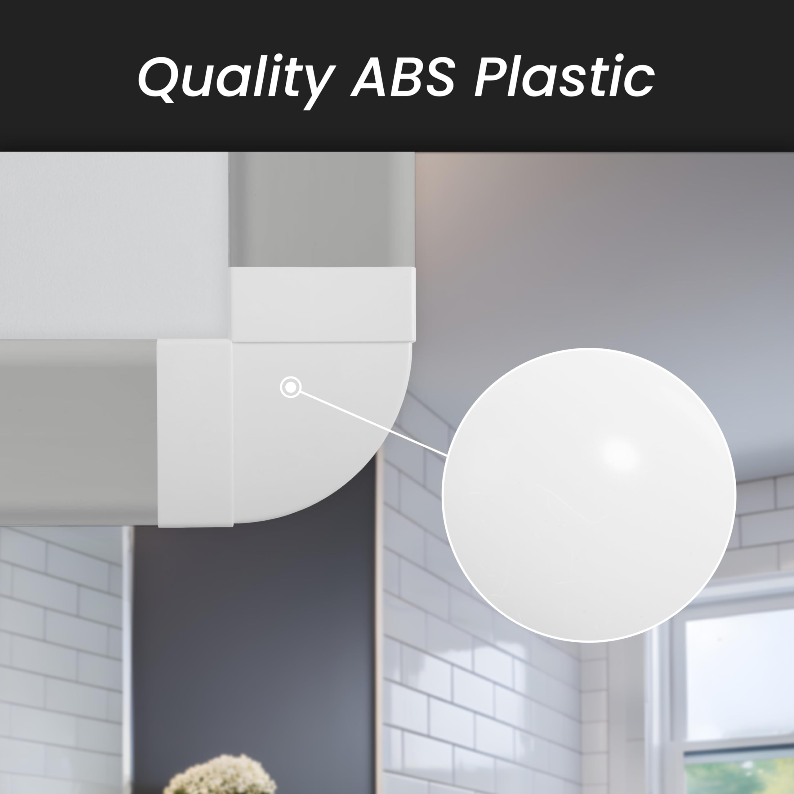 Repa Market 220 x 90 mm Codo de canal rectangular para conexión de tubería - Ángulo: 90° - Sistema de ventilación, calefacción, refrigeración - Elemento de ventilación para espacios limitados.