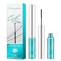 Vista 1 de Máscara impermeable para pestañas cortas finas, máscara de pestañas voluminosas lavable, máscara de pestañas alargadora intensa para mujeres, negro