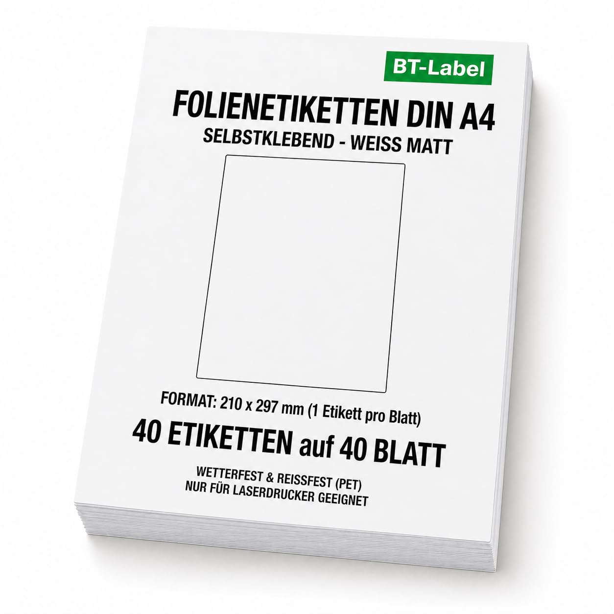 Etichette adesive impermeabili, 20 DIN A4, 210 x 297 mm B