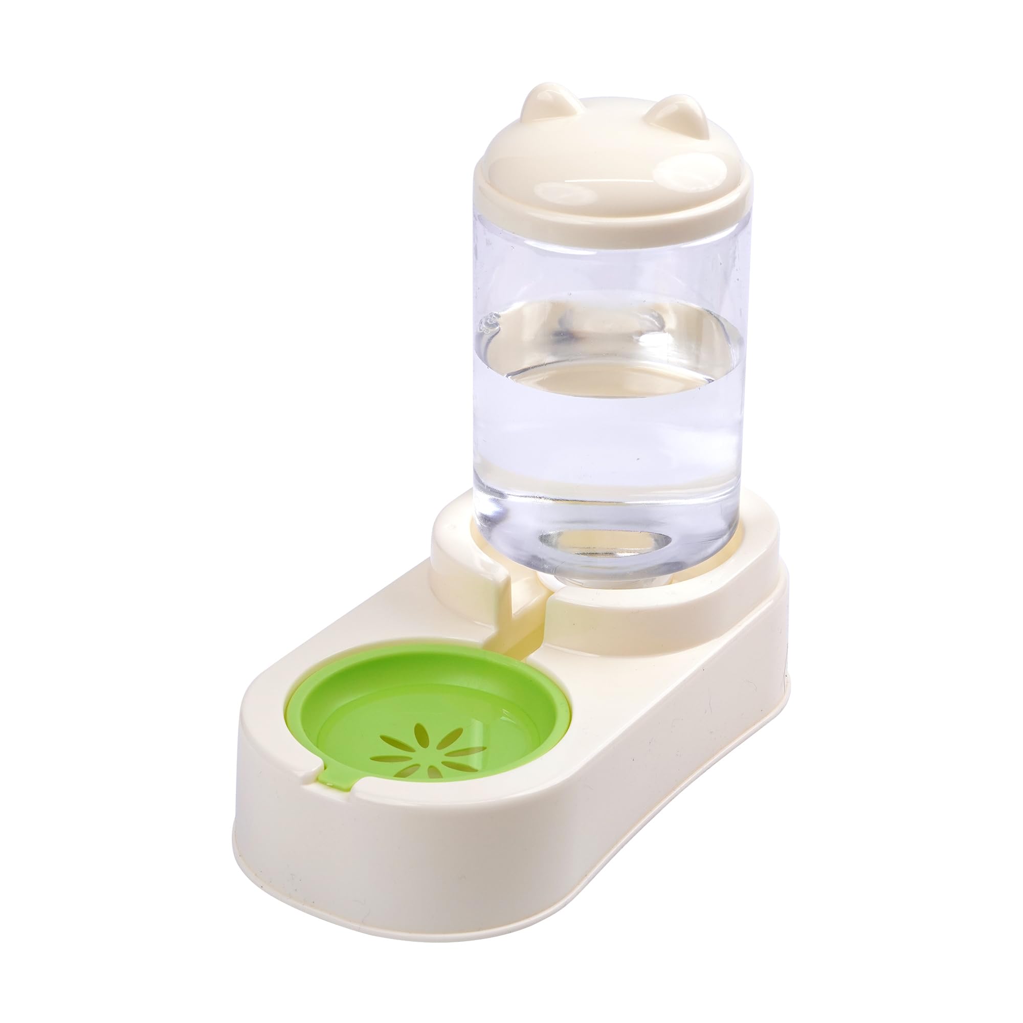 Automatic Gravity Drinker for Dogs and Cats Water Dispenser BPA Free No Electricity Non-Slip Pet Water Fountain (SOY3474-GREEN)