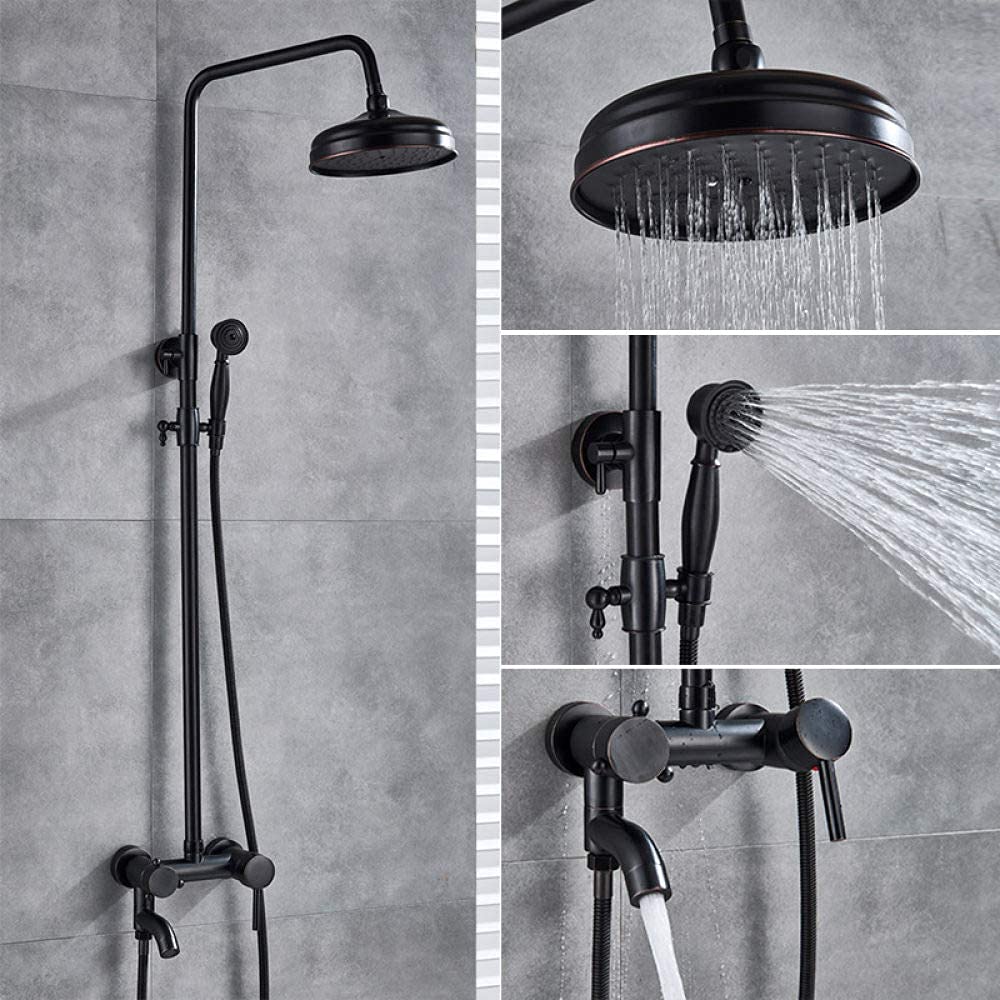Robinet de bain mitigeur et colonne de douche de tête de pluie pour spa à la maison
