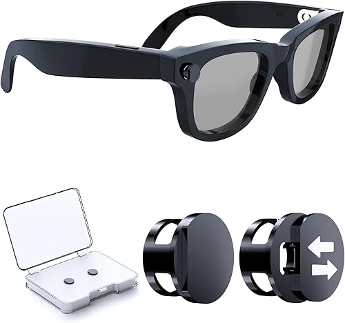 Paquete de 2 fundas de bloqueo de luz LED compatibles con Ray-Ban Meta Wayfarer/Skyler/Headliner (y Gen 2) Oakley Meta HSTN accesorios para lentes