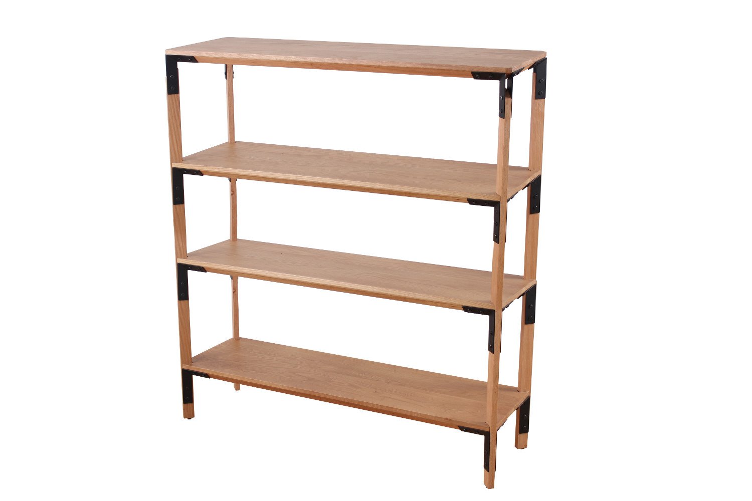 Amazon.co.jp: 北欧風 ナチュラル Flo Void Shelf (4段) NA/BK w90*h135