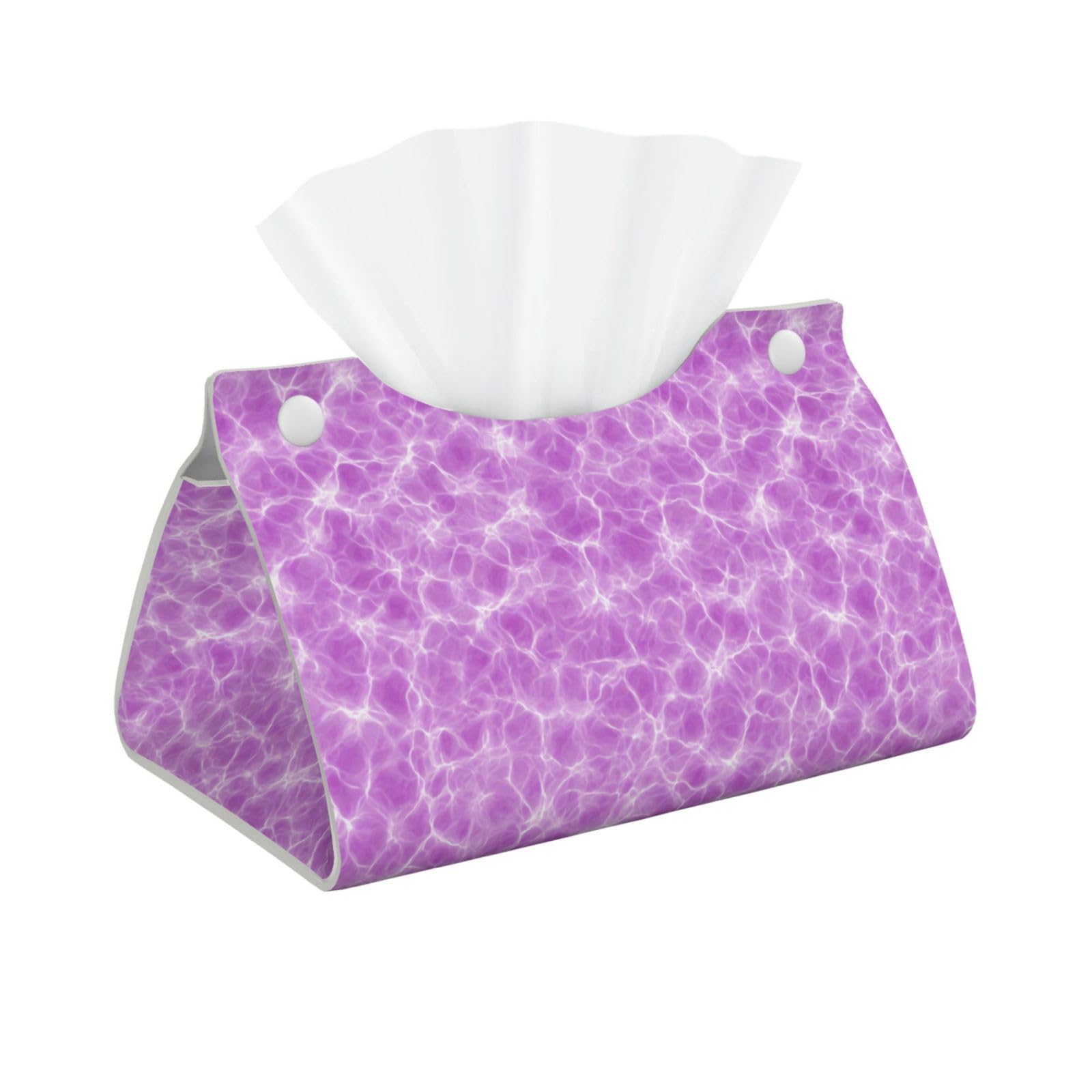 Sea Water Texture in Lilac Tissue Box Cover Rectangle Pu Leather Tissue Box Holder for Car Bathroom Bedroom Desk Tabletop Decor
