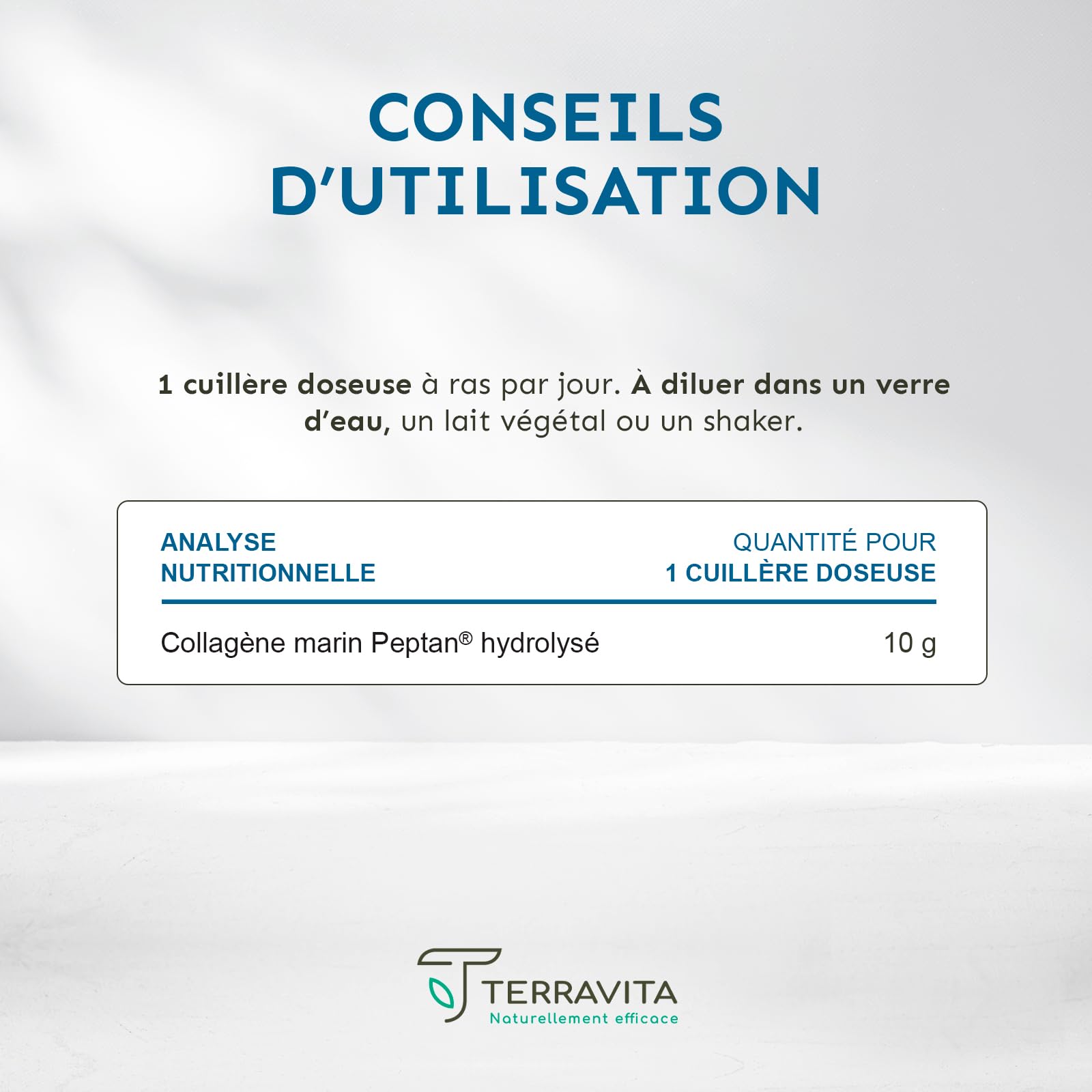 COLLAGÈNE MARIN Breveté en Poudre | 325 Grammes de Peptides de Collagène Purs de Type 1 | Articulations Souples, Peau Lisse et Hydratée | Goût Chocolat | Filière 100% Française | Terravita
