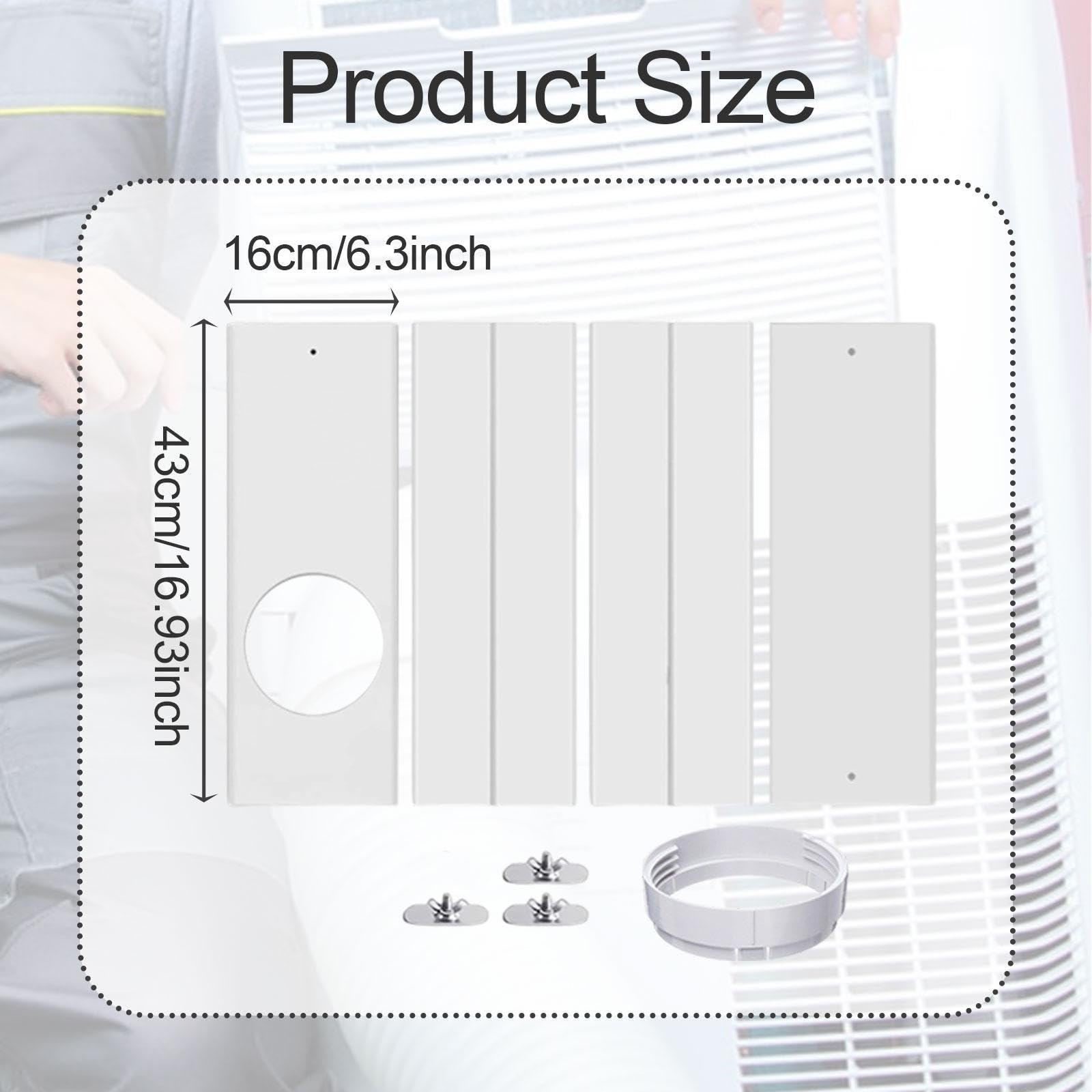 Kit Condizionatore Portatile da Finestra con Raccordo Rotondo, Universale, in PVC, Regolabile