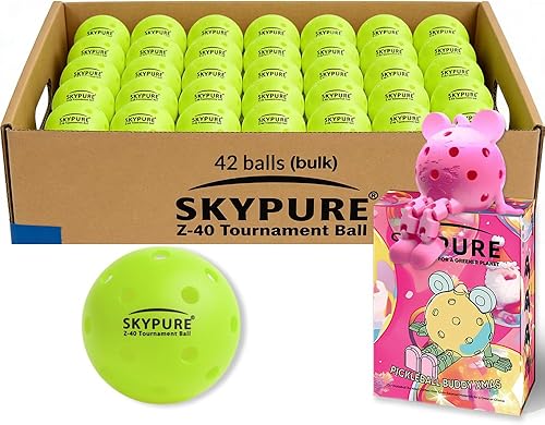 Miniatura 14 de Pelotas de pickleball Z40 para exteriores – Aprobado por USAPA de 40 hoyos de una sola pieza sin costuras para jugar en torneos, entrenamiento y 1