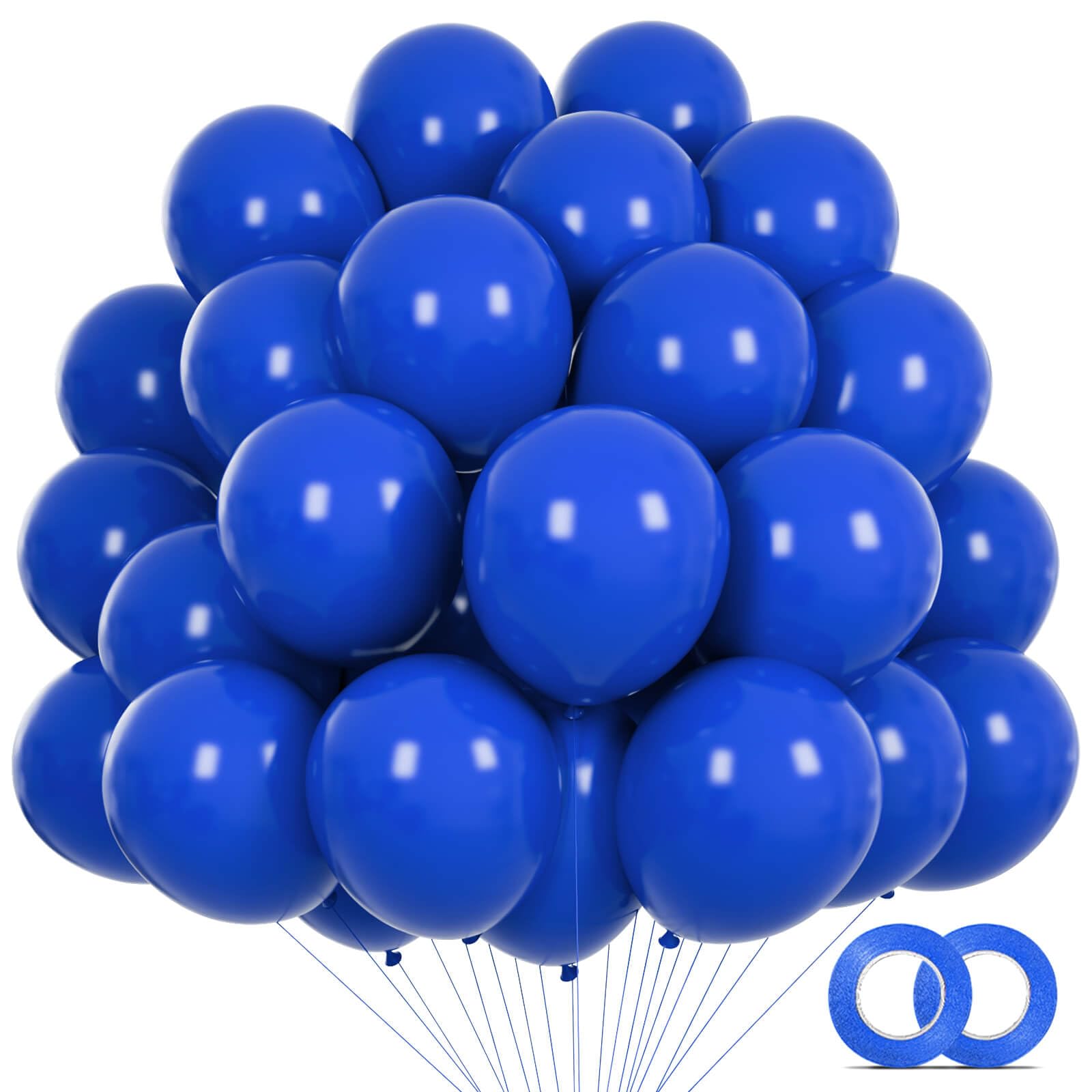 Blue Balloons 110Pcs, 5 Inch Small Blue Latex Party Balloons, Mini Thick Blue Balloons for Birthday Wedding Baby Shower Decorations.