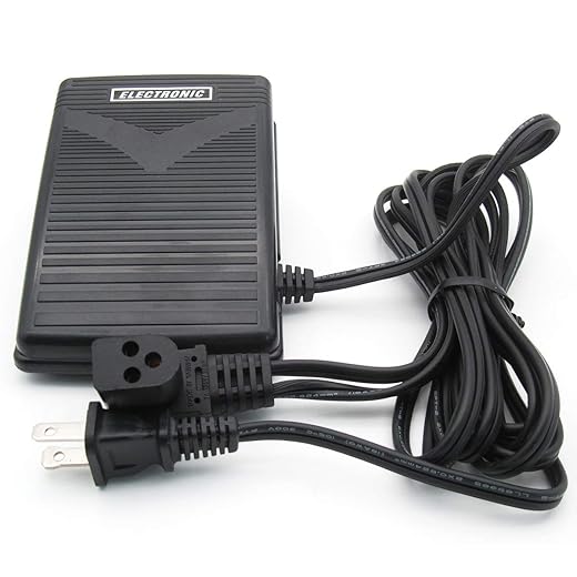 CKPSMS Brand -3 Prong Power Cord Sewing Machine Foot Pedal Control 110V, Compatible with/Replacement for Singer Brand 802,807,809,813,814,818,822,8220,824,827,833,834,838,844,8500,8600,9502,9518,9600
