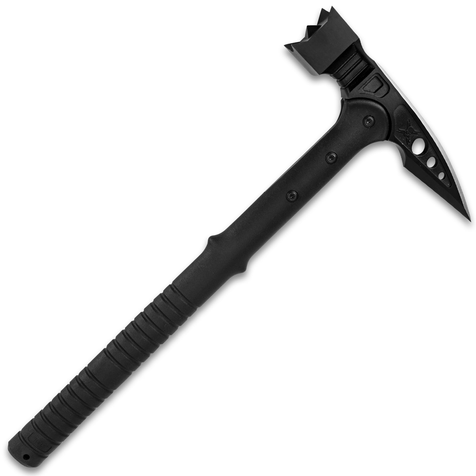 M48 Tactical War Hammer with Vortec Sheath | 15 1/2" Survival & Breaching Hammer with 7 3/4" Cast Stainless Steel Head, Hammerhead & Back Spike |