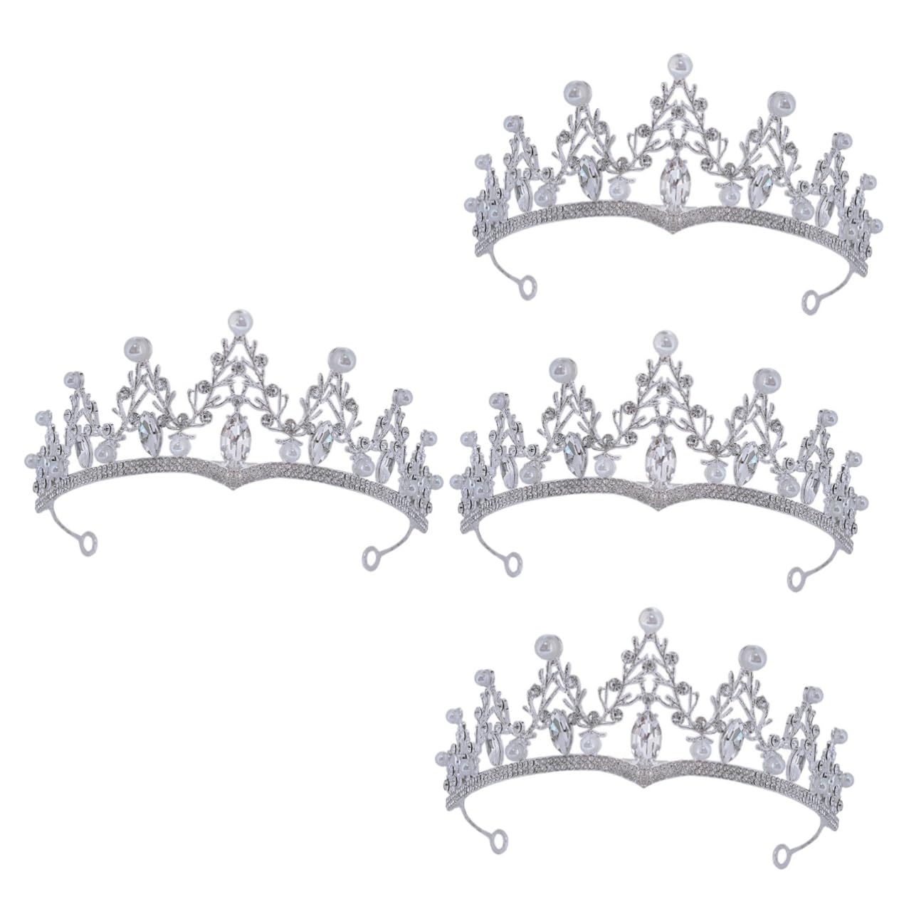 VICASKY 4 Pezzi per Cerchietto Sposa e Tiara Nuziale in Accessorio per Compleanni e Addio Nubilato