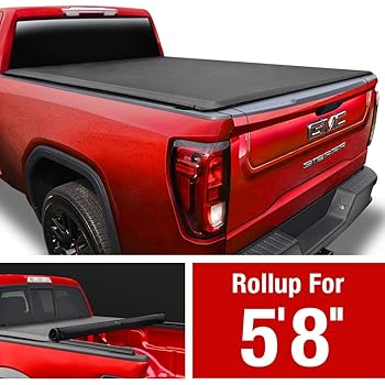 Amazon Com Maxmate Soft Roll Up Truck Bed Tonneau Cover Compatible With 2007 2013 Chevy Silverado Gmc Sierra 1500 Fleetside 5 8 Bed Automotive
