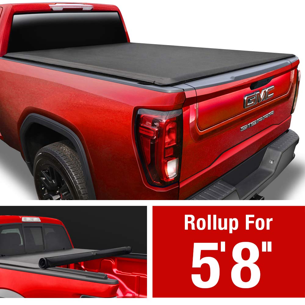 Amazon Com Maxmate Soft Roll Up Truck Bed Tonneau Cover Compatible With 2007 2013 Chevy Silverado Gmc Sierra 1500 Fleetside 5 8 Bed Automotive