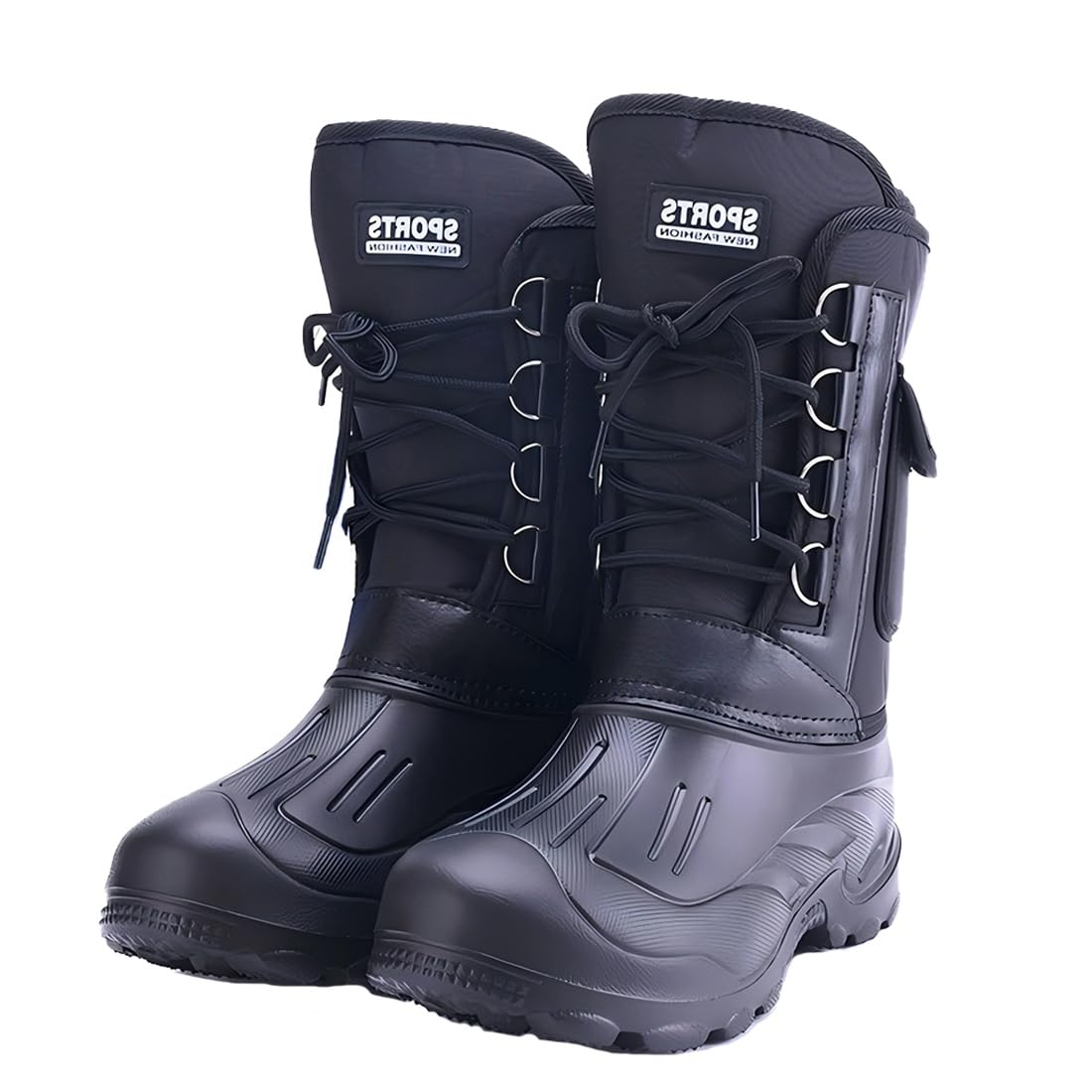 Harssidanzar Stivali da caccia invernali da uomo, lunghi, estremamente caldi e impermeabili, con protezione anti-schiacciamento in EVA e tasca laterale RM029EU