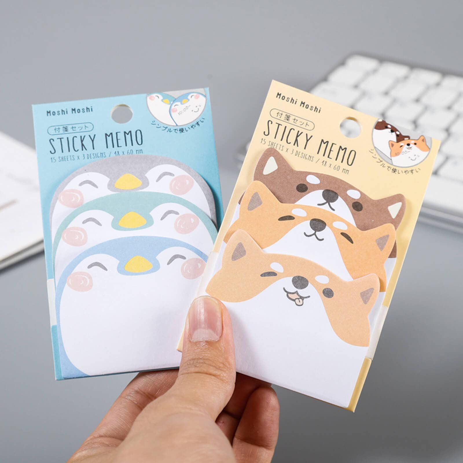 Amazon.co.jp: 付箋 メモ帳 かわいい 付箋 可愛い動物 6冊セット 45枚