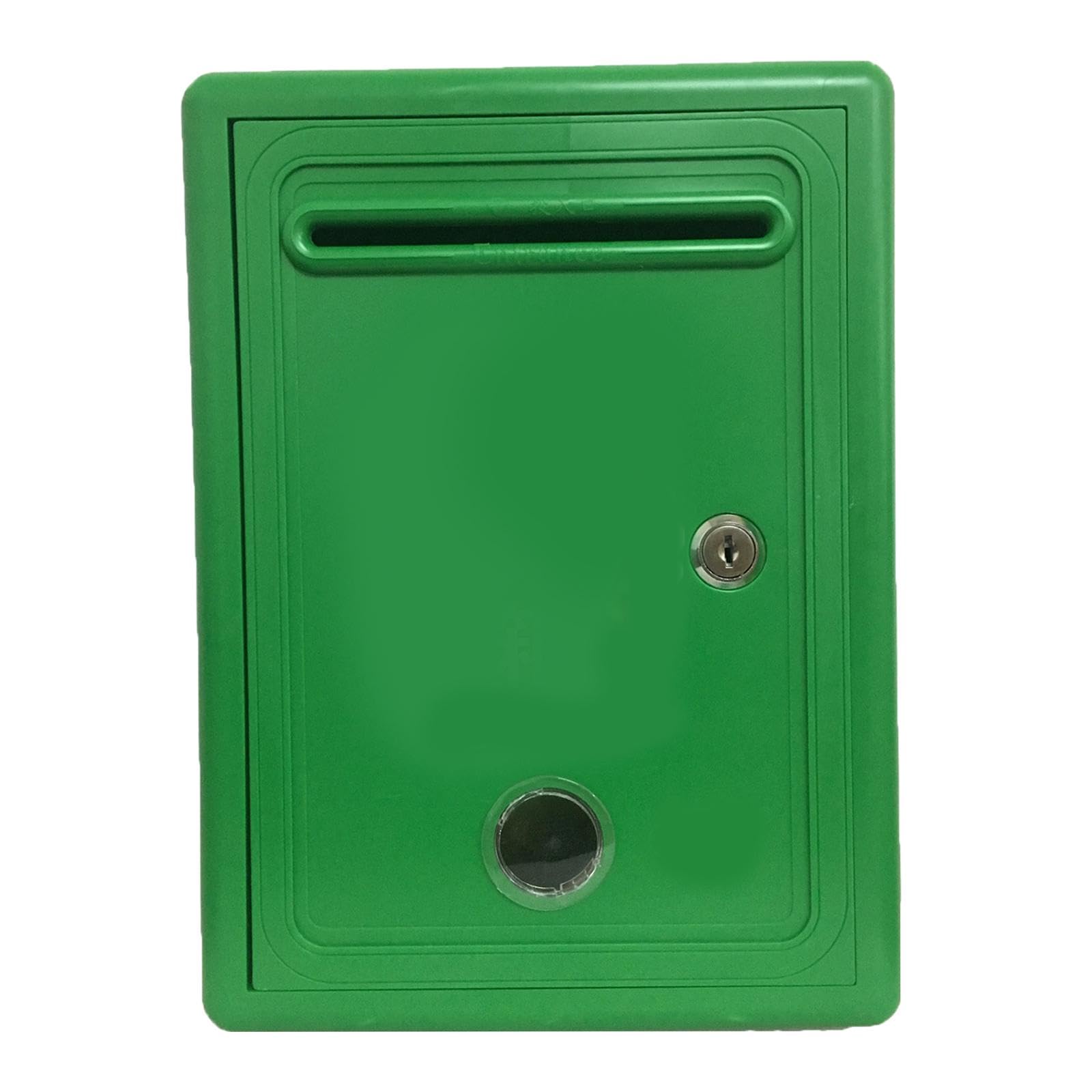Bhfziap Green Suggestion Drop Box Waterproof With Slot And Lock Complaint Box Donation Box