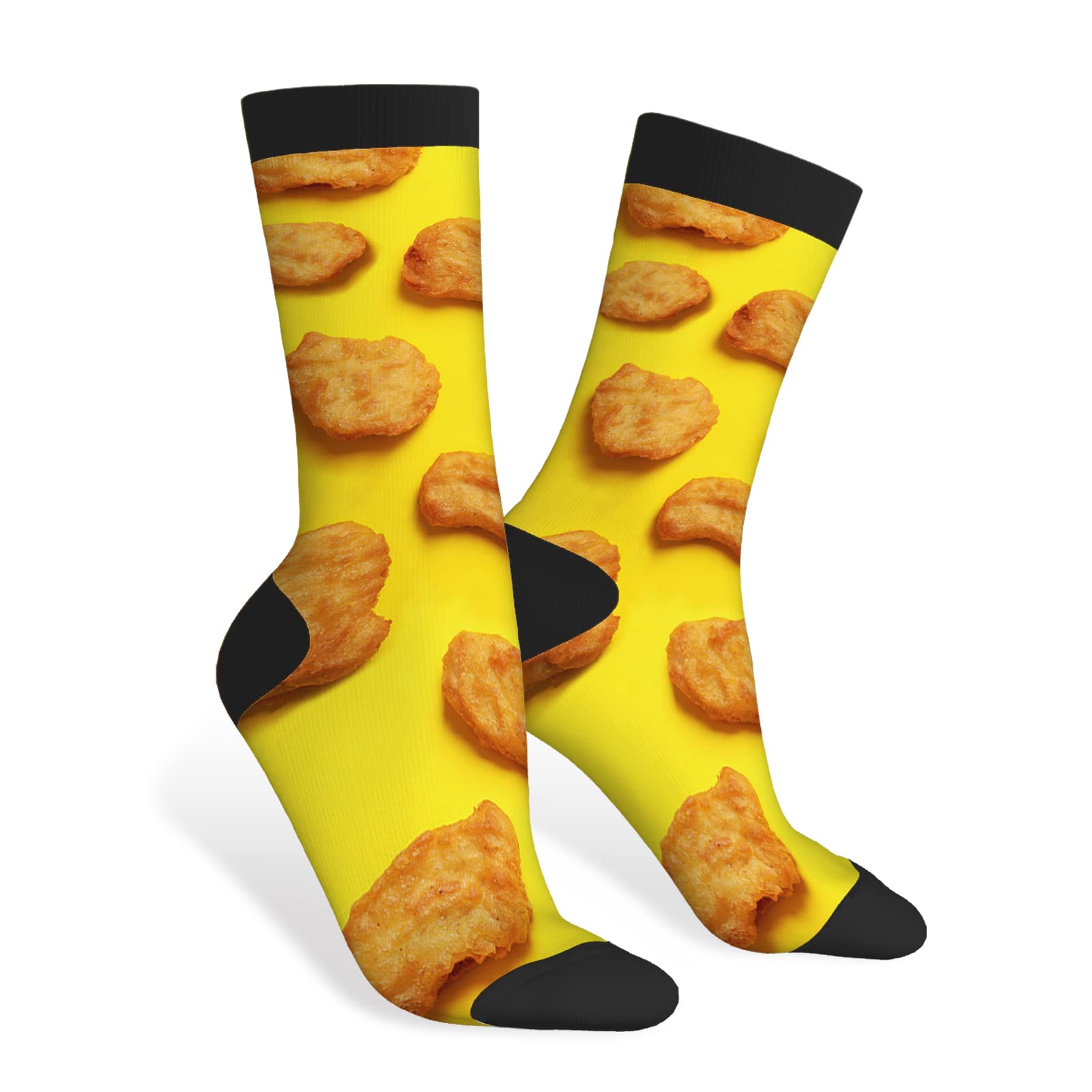 Nlwqekv Unisex As Pic Fried Chicken Nuggets Socks Novelty Casual Crew Socks For Women Men Gift