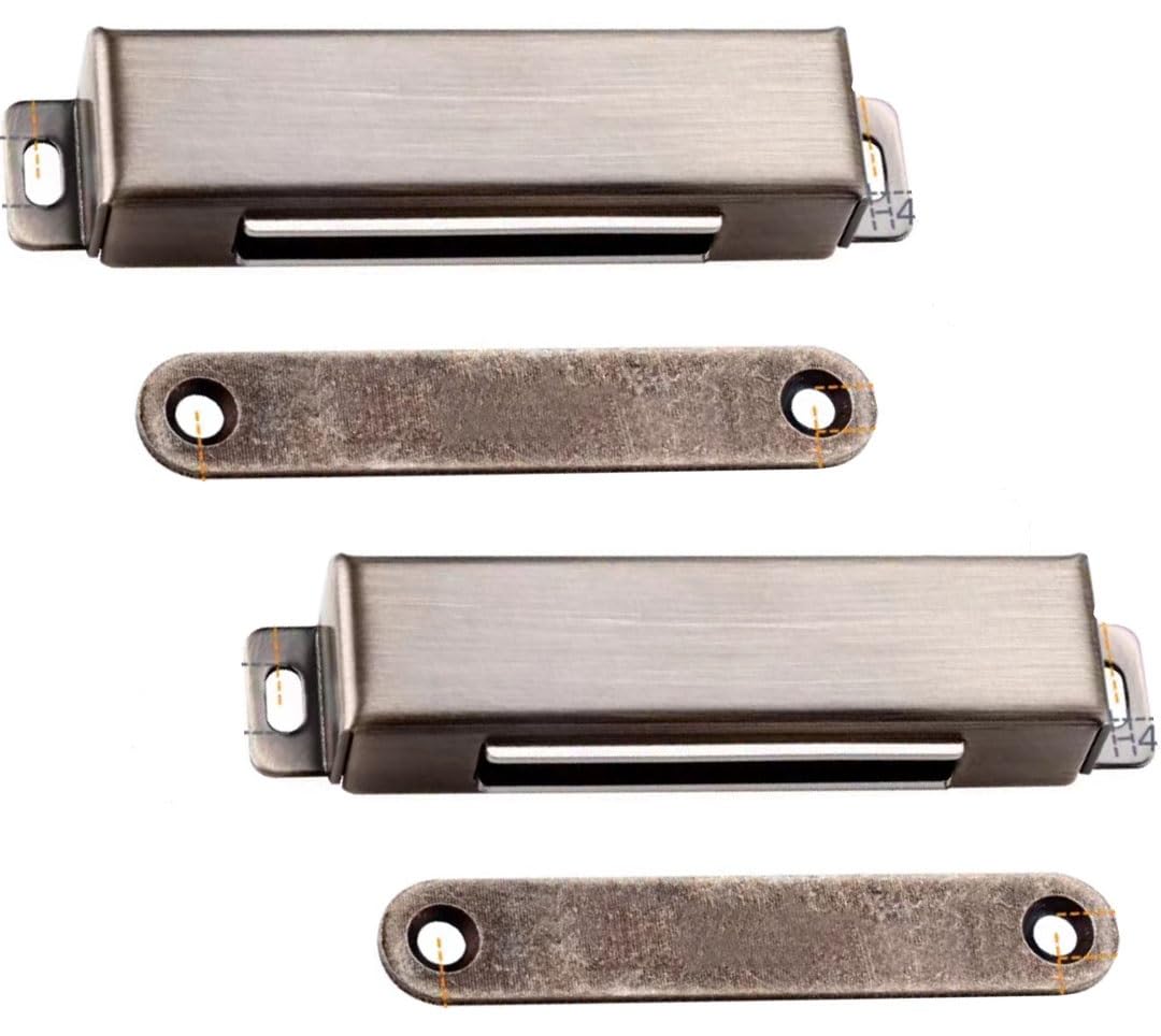 Door Catch, Push Opener,Cupboard Latch,2 Pack Magnetic Catches Latches,Cabinet Magnets RV for Wardrobe Room Kitchen (Color : A, Size L)(A,XL)